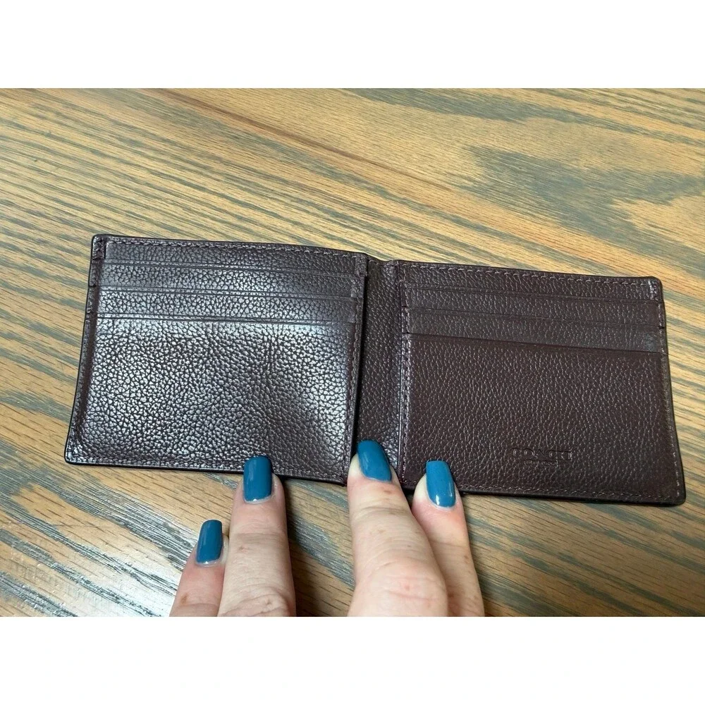 Coach Orange Mens Slim Wallet